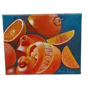 Original painting of "The oranges"Acrylic on canvas 8"x10"